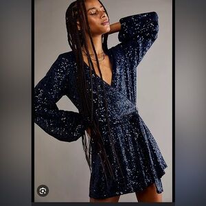 Free People Christa Sequin Romper